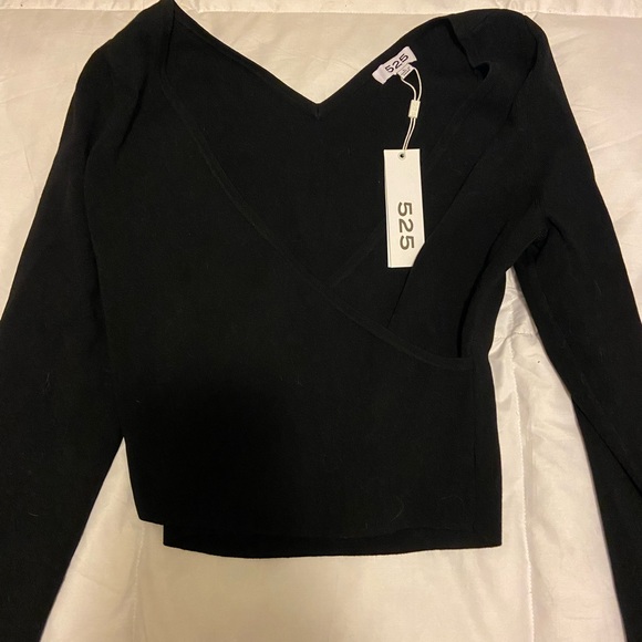 525 America BRAND NEW WITH TAGS Long sleeve wrap top - Picture 8 of 10